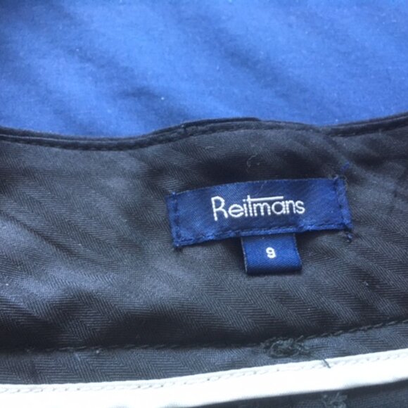 Reitman's Black Cuffed Bermuda-length dress shorts US Size 9 - Picture 6 of 8